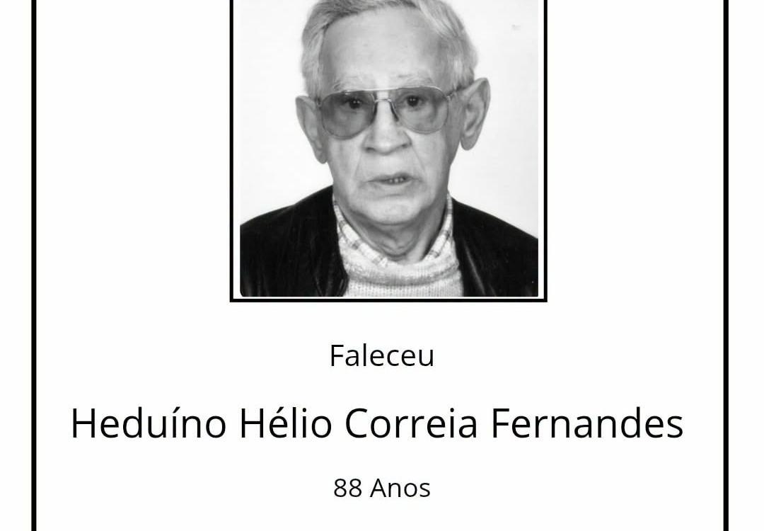 Faleceu Heduino Heli Correia Fernandes aos 88  anos de idade.