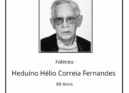 Faleceu Heduino Heli Correia Fernandes aos 88  anos de idade.