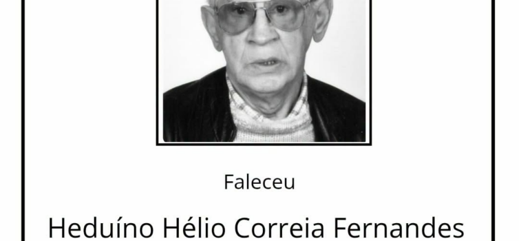 Faleceu Heduino Heli Correia Fernandes aos 88  anos de idade.