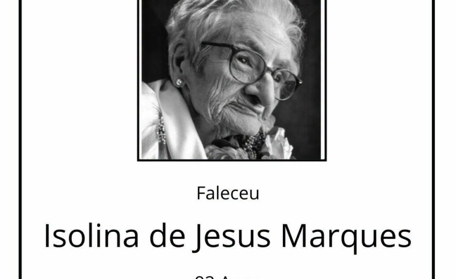 Faleceu Isolina de Jesus Marques, aos 92 anos, natural de Lentiscais