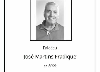 Faleceu José Martins Fradique, aos 77 anos.