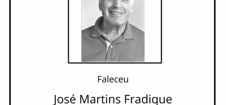 Faleceu José Martins Fradique, aos 77 anos.