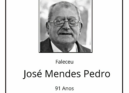 Faleceu José Mendes Pedro, aos 91 anos, natural da Sertã.