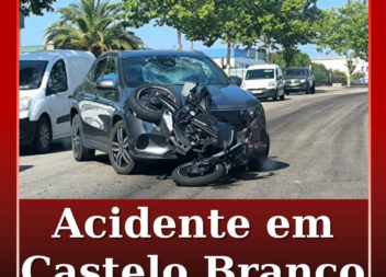 O alerta para a colisão de dois veículos na Zona Industrial de Castelo Branco