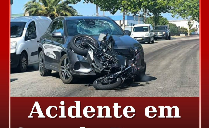 O alerta para a colisão de dois veículos na Zona Industrial de Castelo Branco