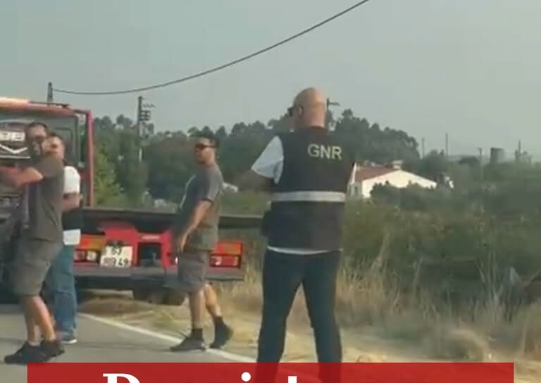 O alerta para  o despiste de um veículo ligeiro na EN18-8, km 2,5