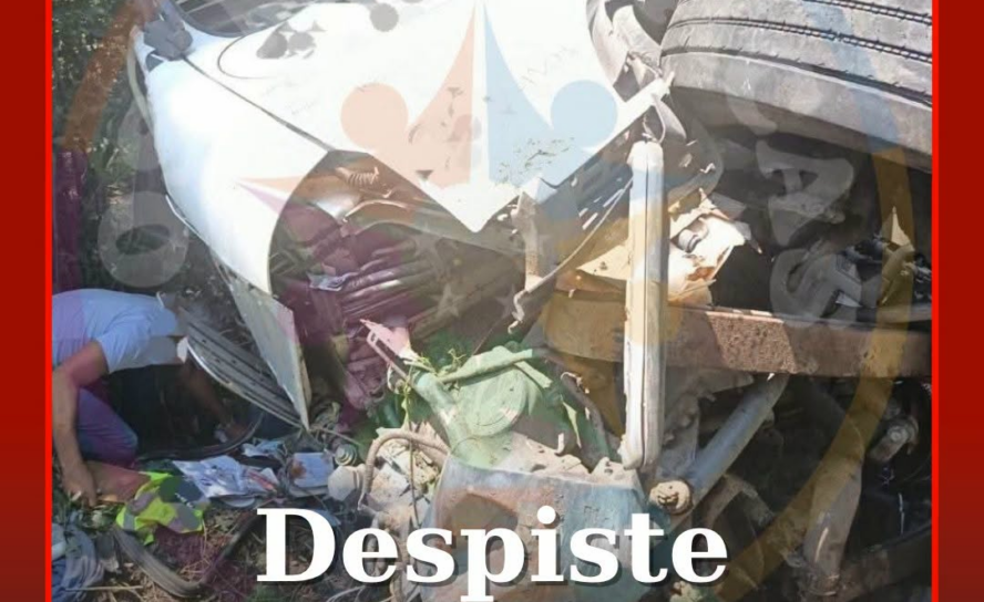 O alerta para o despiste de um veículo pesado na A23, km 207,922
