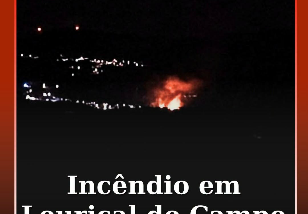 O alerta para o incêndio em zona de mato, em Louriçal do Campo, Castelo Branco,