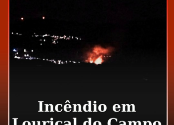 O alerta para o incêndio em zona de mato, em Louriçal do Campo, Castelo Branco,