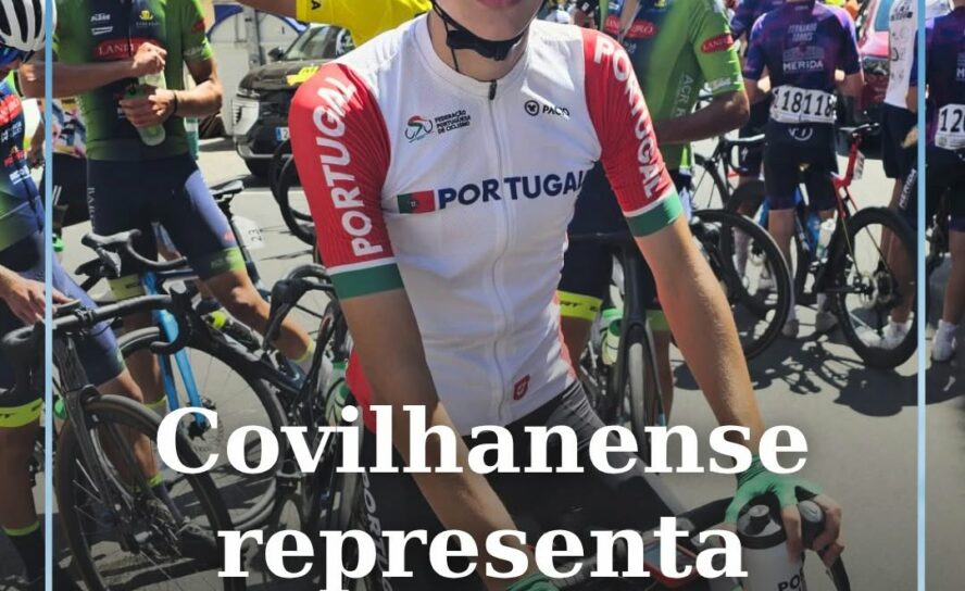 O jovem ciclista Rodrigo Ferreira, de 16 anos, natural da freguesia da Boidobra,