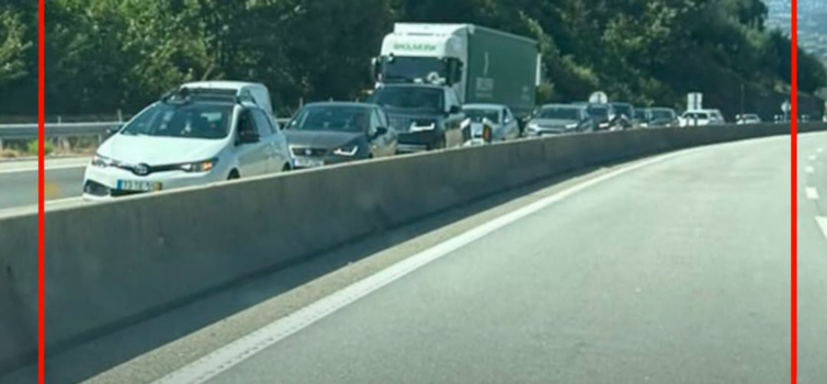 O trânsito esteve temporariamente cortadona zona do Túnel da Gardunha, na A23