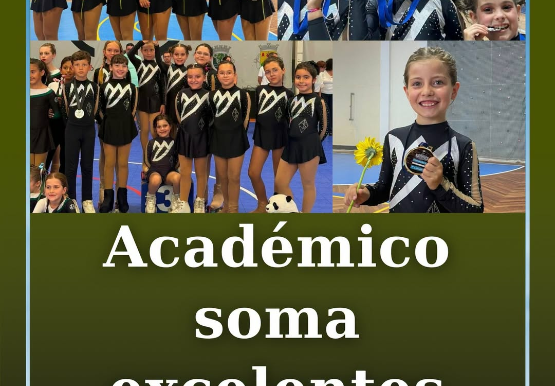 Os atletas da secção de Patinagem Artística, do Académico dos Penedos Altos