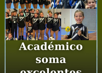 Os atletas da secção de Patinagem Artística, do Académico dos Penedos Altos