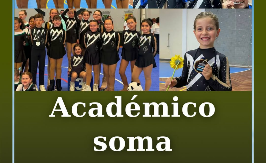 Os atletas da secção de Patinagem Artística, do Académico dos Penedos Altos