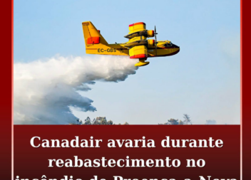 Um avião Canadair que apoiava o combate no incêndio de Proença-a-Nova sofreu uma