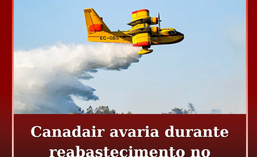 Um avião Canadair que apoiava o combate no incêndio de Proença-a-Nova sofreu uma