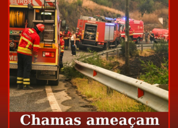 Um incêndio florestal que deflagrou ao início da tarde desta segunda-feira no co