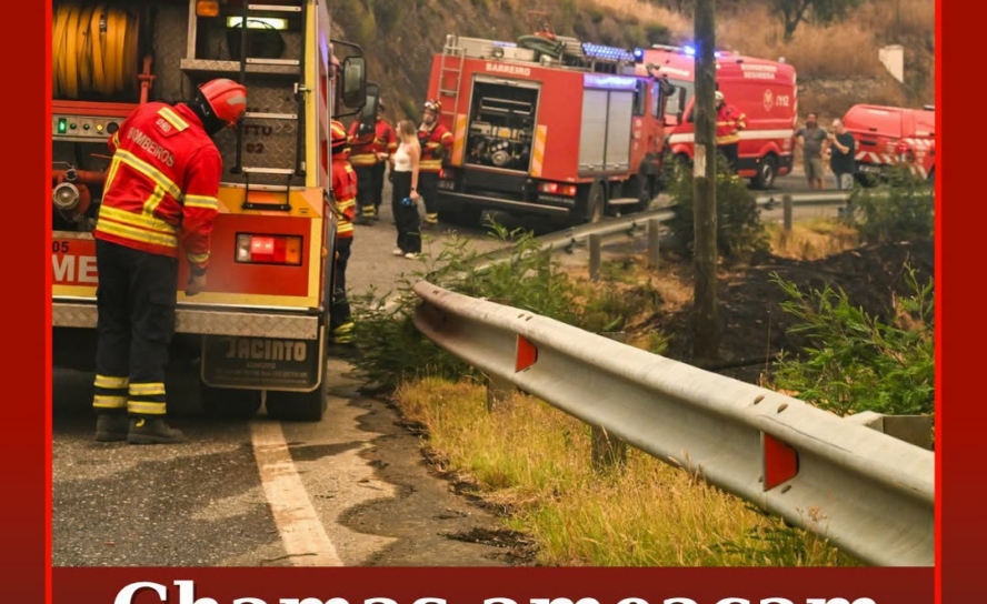 Um incêndio florestal que deflagrou ao início da tarde desta segunda-feira no co