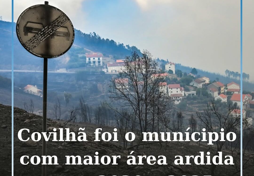A Covilhã foi o município com maior área ardida entre 2020 e 2025 e