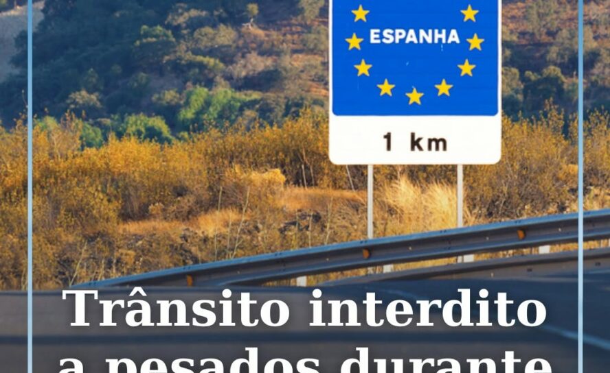 A circulação na estrada espanhola EX-108 que termina na ponte sobre o rio Erges,