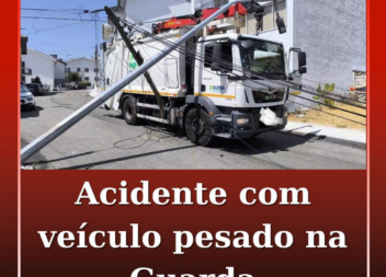 Acidente com veículo pesado em Guarda