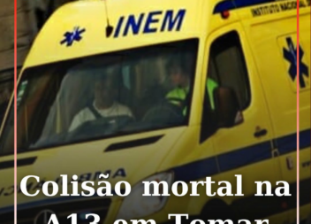 Colisão na A13 em Tomar faz um morto e um ferido grave