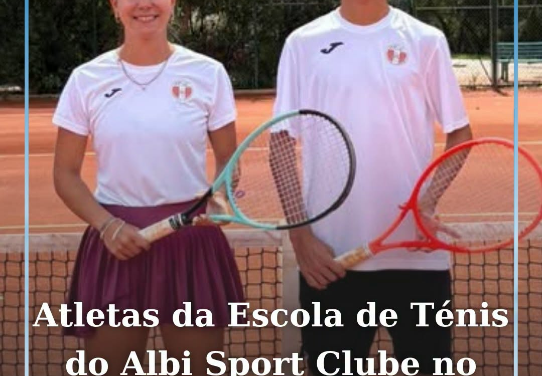 Ema Esteves e Manuel Barreiros, atletas da Escola de Ténis do Albi Sport Clube,