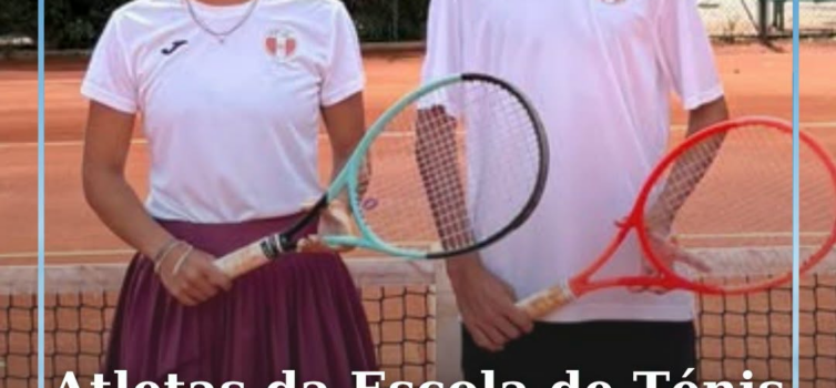 Ema Esteves e Manuel Barreiros, atletas da Escola de Ténis do Albi Sport Clube,