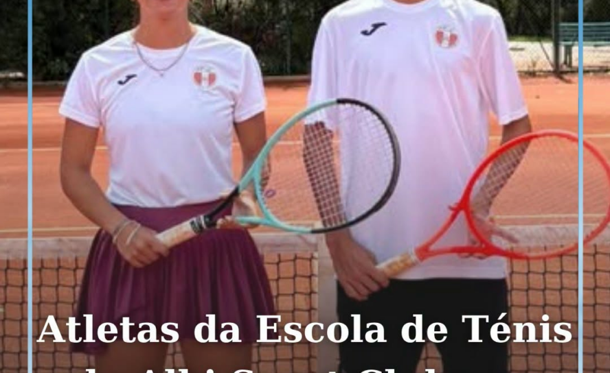 Ema Esteves e Manuel Barreiros, atletas da Escola de Ténis do Albi Sport Clube,