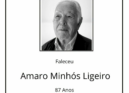Faleceu Amaro Minhós Ligeiro, aos 87 anos, natural de Alcains, Castelo Branco.