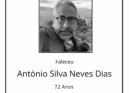 Faleceu António Silva Neves Dias, de 72 anos de idade.