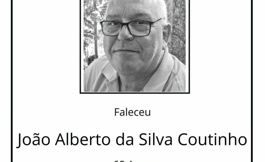 Faleceu João Alberto da Silva Coutinho, aos 68 anos, residente em Boidobra