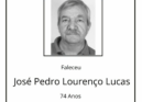 Faleceu José Pedro Lourenço Lucas, de 74 anos de idade, natural de São Martinho,