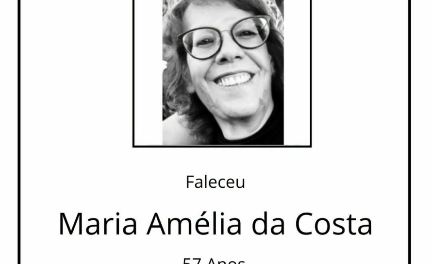 Faleceu Maria Amélia da Costa, aos 57 anos, natural de Santa Maria, Covilhã.