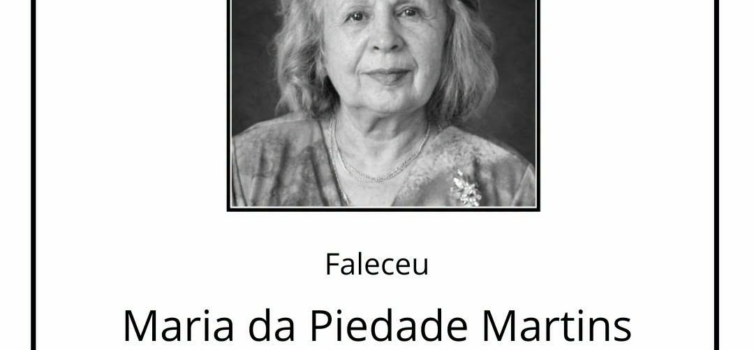 Faleceu Maria da Piedade Martins Gonçalves Almeida, aos 73 anos