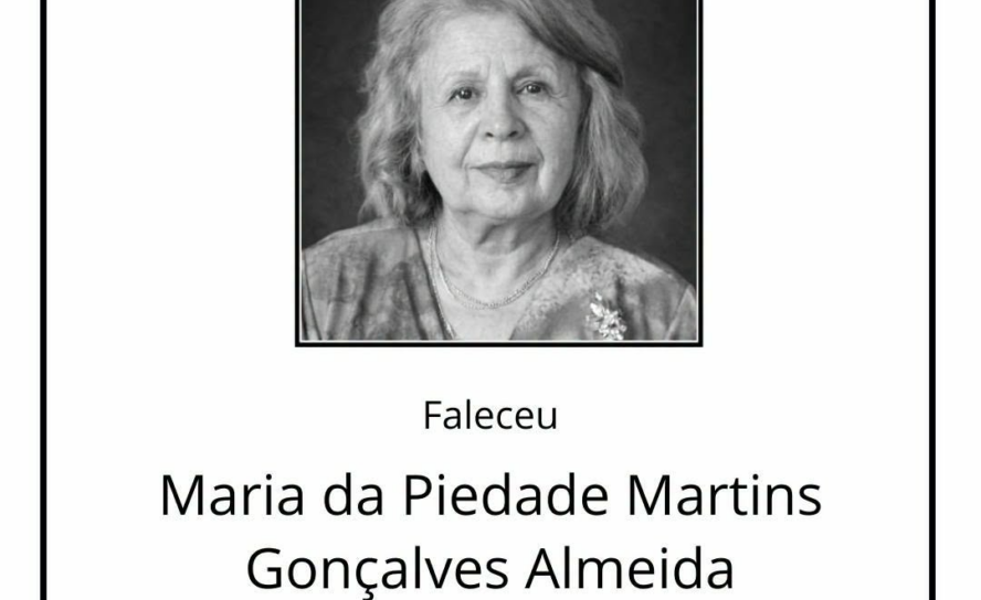 Faleceu Maria da Piedade Martins Gonçalves Almeida, aos 73 anos