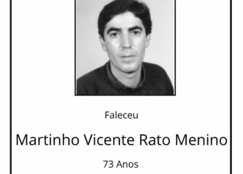 Faleceu Martinho Vicente Rato Menino, de 73 anos de idade