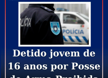 Foi detido, um jovem de 16 anos de idade, residente no concelho da Covilhã