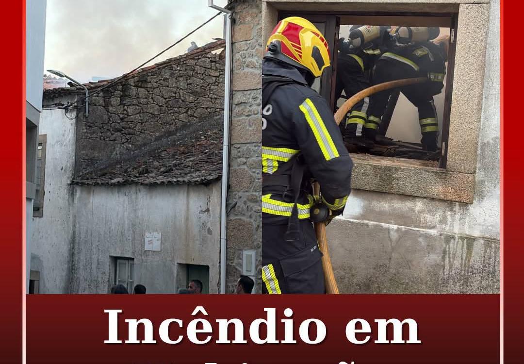 Incêndio numa habitação em Lousa