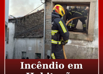 Incêndio numa habitação em Lousa