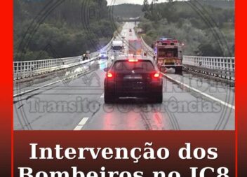 Intervenção dos Bombeiros no IC8