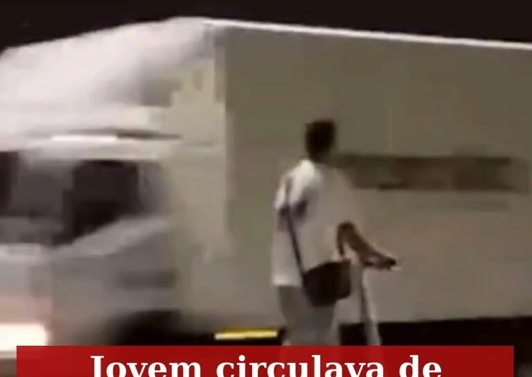 Jovem circulava de trotinete em contramão alcoolizado na Ponte 25 de abril
