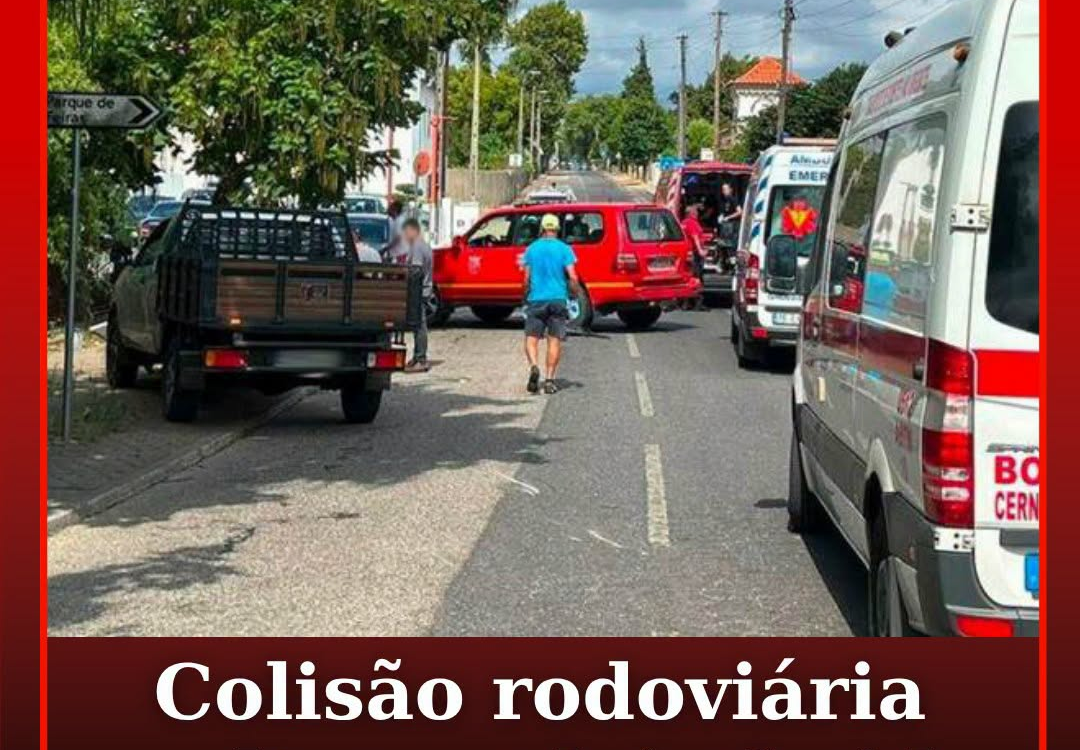 O alerta para a colisão entre um veículo ligeiro de mercadorias e uma trotinete
