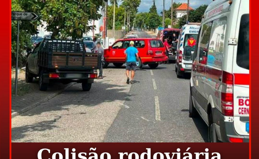 O alerta para a colisão entre um veículo ligeiro de mercadorias e uma trotinete