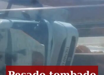 O alerta para o despiste de um veiculo pesado na A13, junto á saída para Avelar,