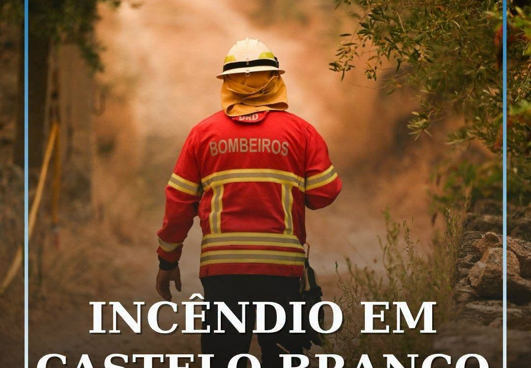 O alerta para um incêndio em zona de Mato, na localidade da Mata