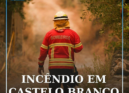 O alerta para um incêndio em zona de Mato, na localidade da Mata