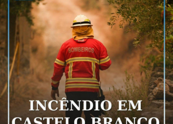 O alerta para um incêndio em zona de Mato, na localidade da Mata