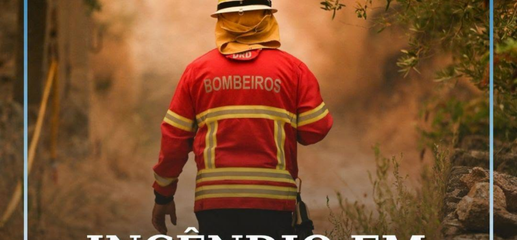 O alerta para um incêndio em zona de Mato, na localidade da Mata