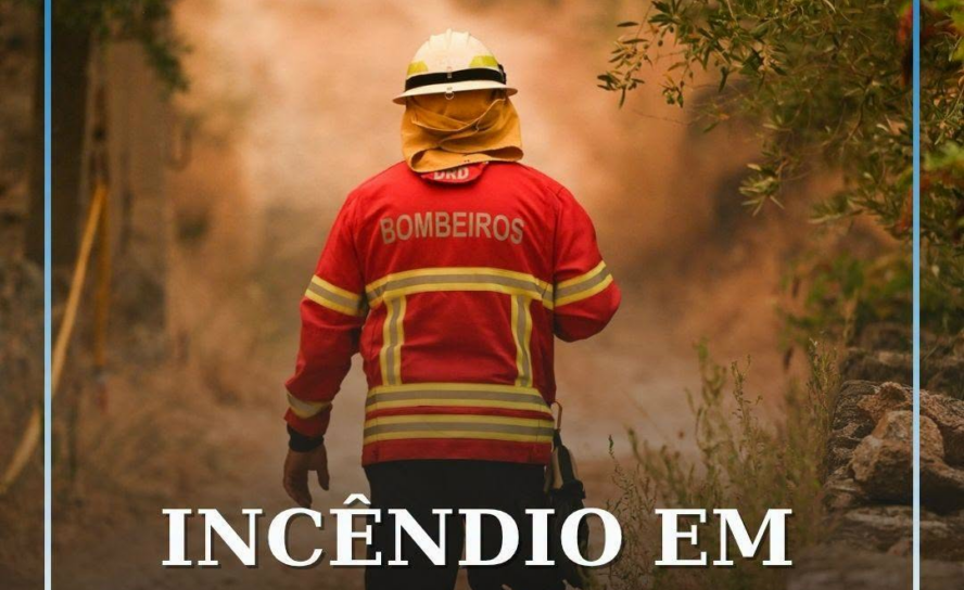 O alerta para um incêndio em zona de Mato, na localidade da Mata